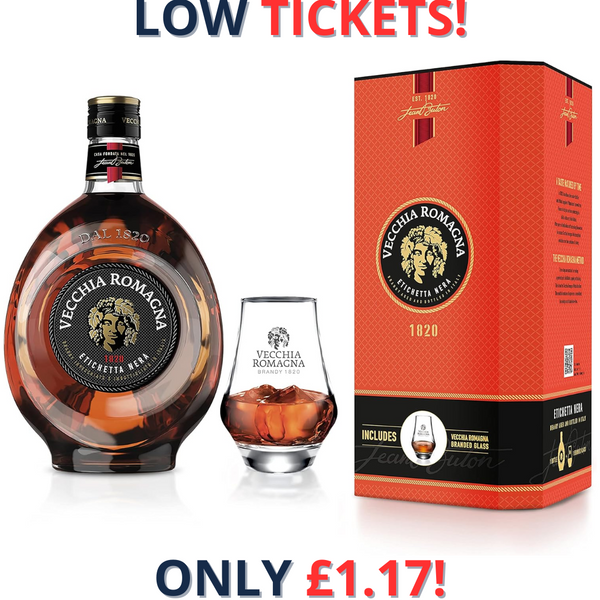 Vecchia Romagna Etichetta Nera Brandy Giftpack with Glass | 2123!