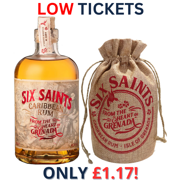 Six Saint Caribbean Rum  Golden Rum Eco Friendly Gift Bag | 2186!