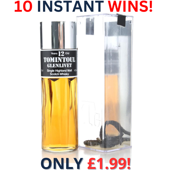 Tomintoul - Glenlivet 12 Year Old Perfume Bottle 1980s + 10 Instant Wins | 2540!